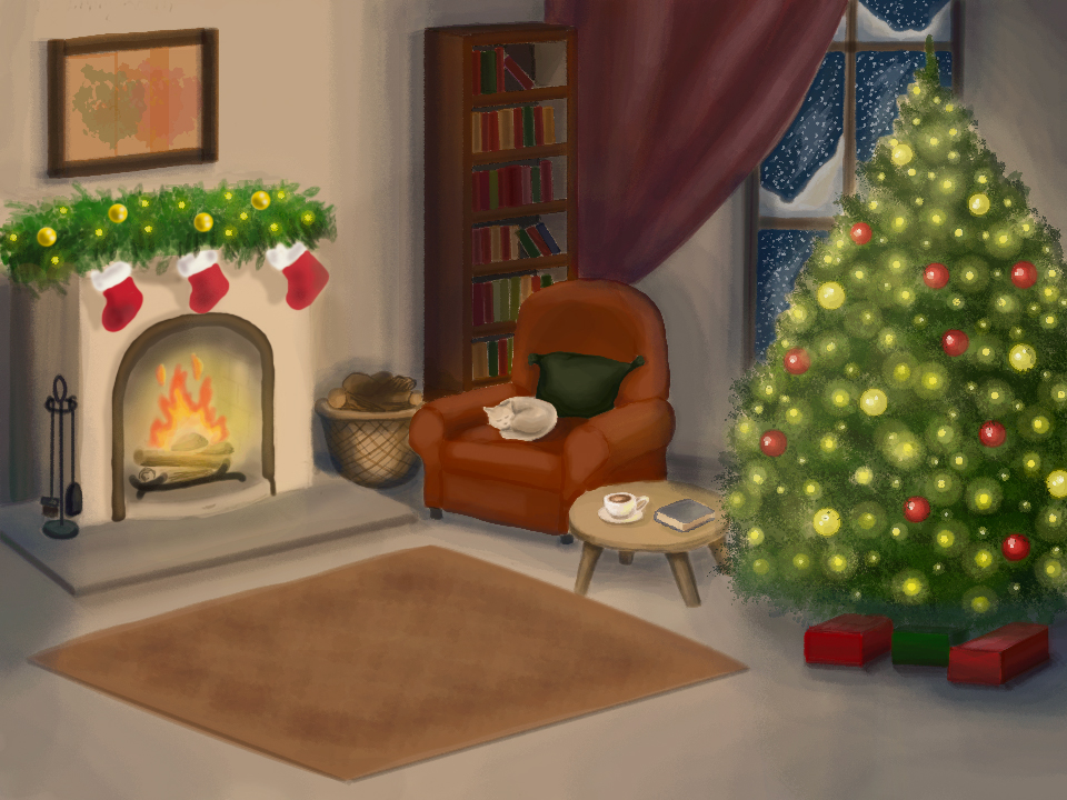 Hand-drawn Photoshop illustration: Stage for the Game in Scratch